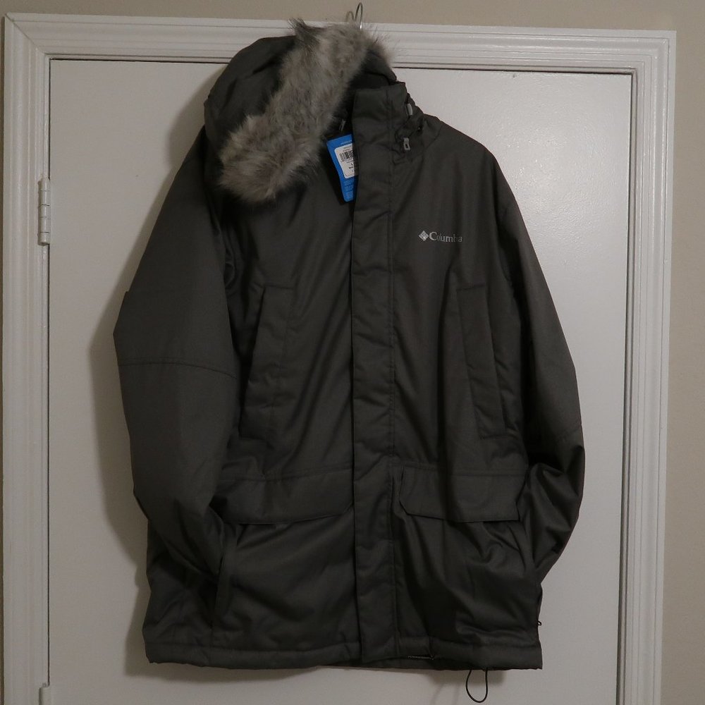 Columbia Men Heavyweight medium grey jacket LARGE